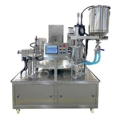 China Full Auto Food Factory Freeze Cup Yogurt Filling Sealing Machine Juice Cups Filling Sealing Machine for sale