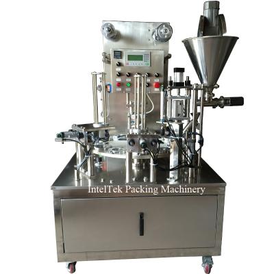 China Rotary Food Ice Cream Cup Filling Sealing Machine for sale