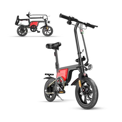 China High Quality Aluminum Alloy 25KM/H 6AH 30KM Chain F&R Twin Disc Electric Bike For Adult for sale