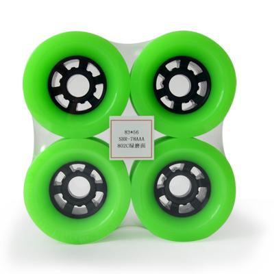 China Custom Manufacture 90*52mm Big Long PU 80A Board Longboard Skateboard Wheels for sale