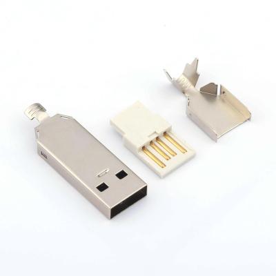 China Manufacturer AM USB A Connector Type USB One Three Piece USB2.0 Male Interface Cable USB Male Plug KH-USB-AM-HX3 Terminal Data Set for sale