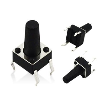 China OFF-ON Push Button 4P Tact Mini Type Round Shape Tact 6X6X11mm Illuminated Switches Push Button Single Pole Single Throw for sale