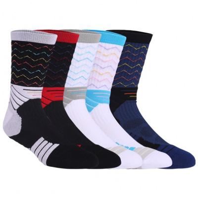 China 2022 Real Basketball Men's Breathable Mi-tube Elite New Product Sports Grippy Non-slip Wear-resistant Socks for sale