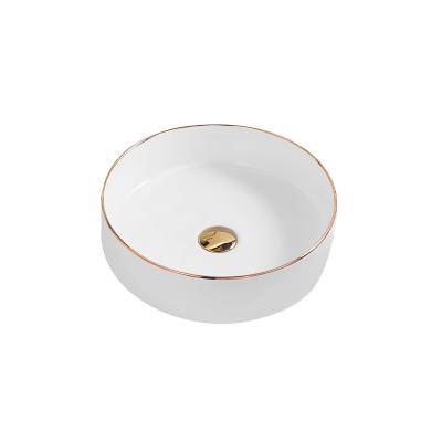 China Modern Factory wholesale high quality simple wash basin ceramic freestanding bathroom sink art basin round for sale