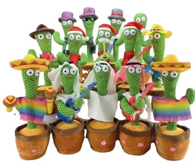 China Yes Factory Outlet Battery Rechargeable Funny Wiggle Toy Singing Talking Dancing Cactus for sale