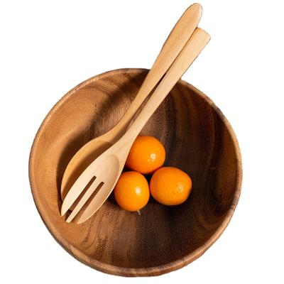 China Viable USA E-Commerce Stores Super Markets Best-Selling Teak Wooden Salad Bowl With Lid for sale