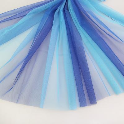 China Breathable mesh fabric for garment clothing swimwear polyester spandex Ombre African Gradual change Print net soft tulle wholesale for sale