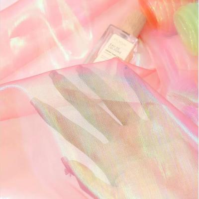 China Breathable In stock sale iridescent voile tulle for sale