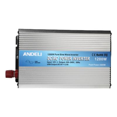 China 12V 24V 48V DC To AC 220V 1200W Pure Sine Wave Power Inverter 285x152x79 for sale