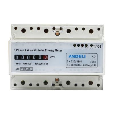 China ANDELI ADM100T 5-30A Three Phase Digital Energy Meter ADM-100T for sale