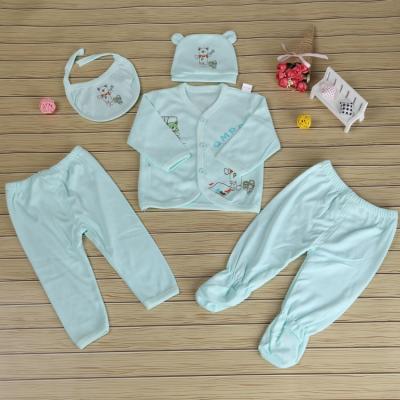 China Cotton 100% 2021 New 5 Pure Cotton Baby Boy's Newborn Clothing Sets Sets for sale