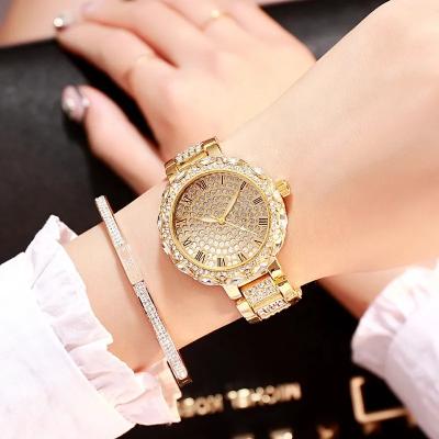 China 2021 New Lady Day/Date Big Dial Rhinestone Fashion Diamond Set Quartz Watch for sale