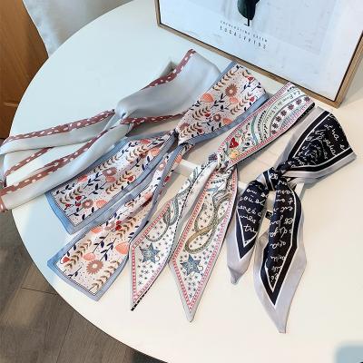 China Korean Women's Silk Hair Band Scarf Style Hair Accessories Ribbon Headband Korean Hair Band for sale