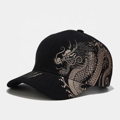 China breathable & Waterproof Hat 2021 Chinese Style Dragon Pattern Hat Outdoor Leisure Peaked Women Sun Hat Wholesale for sale