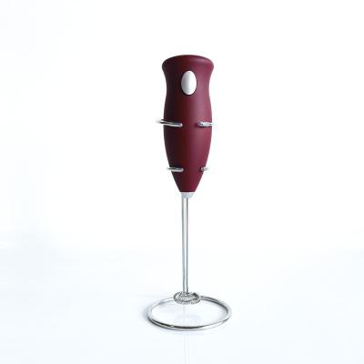 China Sustainable Drink Frother Electric Coffee Milk Handheld Coffee Blender With Stainless Steel Stand for sale