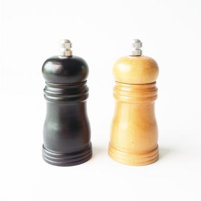 China Sustainable wooden mini salt and pepper mill set for sale