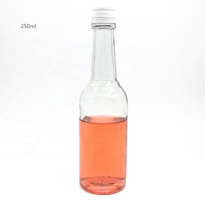 China Wholesale 250ml 8oz Beverage Glass Wine Bottle With Screw Cap for sale