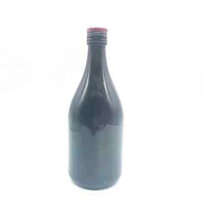 China Wholesale Black Beverage Round Glass Bottle 750ml Dry Wine Bottle Distilled Wine Bottle With Cap for sale