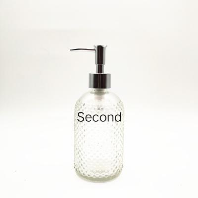 China Personal Care Large Capacity Hand Sanitizer Shampoo Shower Bottle 500ml Transparent Glass Bottle for sale