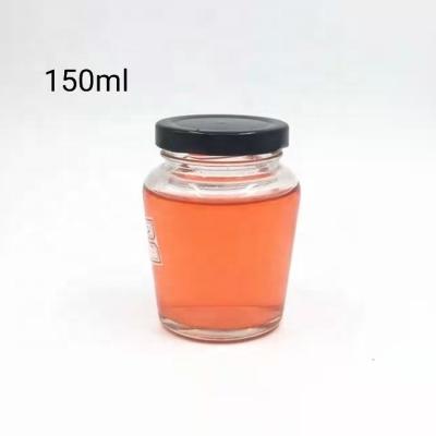 China Wholesale Honey 150ml Glass Jar Marine Food Jar Chili Sauce Bottle for sale