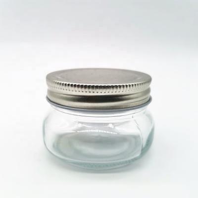 China Luxury Round Neck Square Glass Honey Beverage Jar Customized for sale