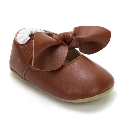 China Other Good Quality Kids Sport Shoes With Bow For Summer White Soft Fabric Breathable Casual Baby Kids Girls Brown Toddlers for sale