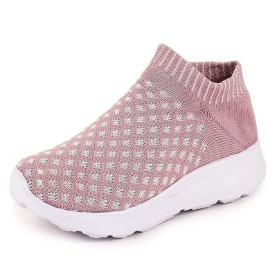 China High Quality Breathable Knit Ladies Knitted Shoes Woman Stock With Chinese Factory Price for sale