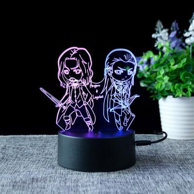 China Industrial Wholesale Switch Acrylic Led Lamp Base 3d Touch Led Night Light Base for sale