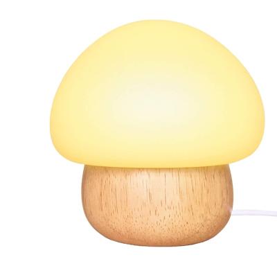 China Modern Creative Bedroom Led Night Light Mushroom Children's Small Usb Bedside Lamp Table Lamp Gift for sale