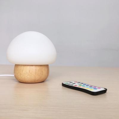 China Hot Selling Room Mushroom Kids Touch Sensor Bedside Lamp Wholesale RGB Color Led Night Light for sale