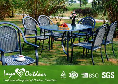 China Outside Patio Furniture Dining Sets , Fire Retardant Plastic Deck Dining Furniture for sale