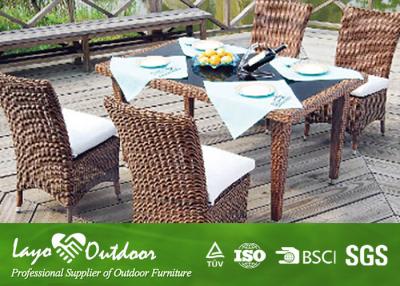 China Durable Lawn And Patio Furniture Dining Sets Outdoor Restaurant Tables And Chairs Without Rattan Weave for sale