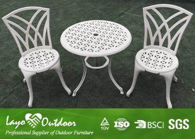 China ISO9001 Certification Modern Design Patio Outdoor Furniture Casting Table And Chairs 3pcs Per Set for sale