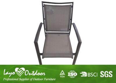 China Hotel Use Aluminum Patio Dining Chair , Outdoor Patio Stools Patio Deck Furniture for sale