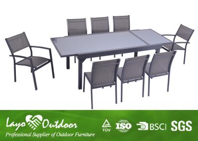 China Aluminium Extendable Dining Table Set / Dining Room Tables With Extensions for sale