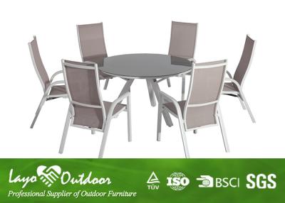 China Nice Looking 7PCS Extendable Dining Table Set With Adjustable Sling Chairs for sale