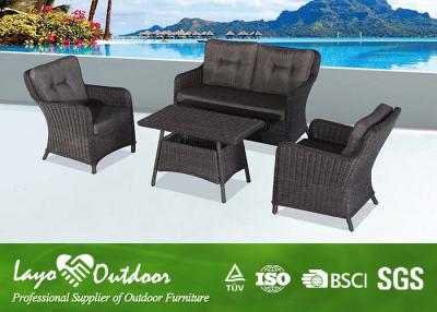 China Long Lasting Wicker Rattan Kitchen Garden Patio Seating Sets WITH 8cm Seat And Back Cushion for sale