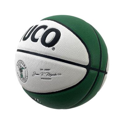 China PU Deep Customized Basketball Full Customization Green Basketball With Customized Weight for sale