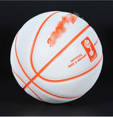 China Custom Indoor Orange Basketball Logo and Texts Basketball Wholesale for sale