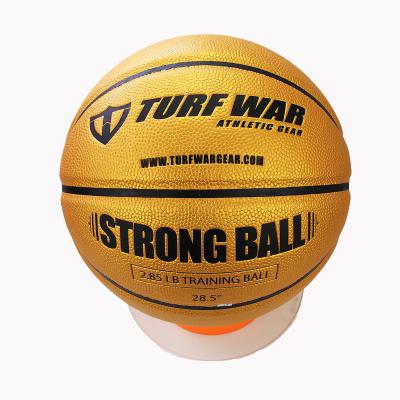 China 1.3 Kg Training Heavy Drip Basketball Leather Aggravated Weighted Basketball For Camp And College for sale