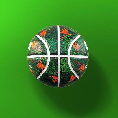 China PU Global Printing Comic Pattern Printing Leather Basketball Official Height And Weight For Gift Size 29.5 for sale