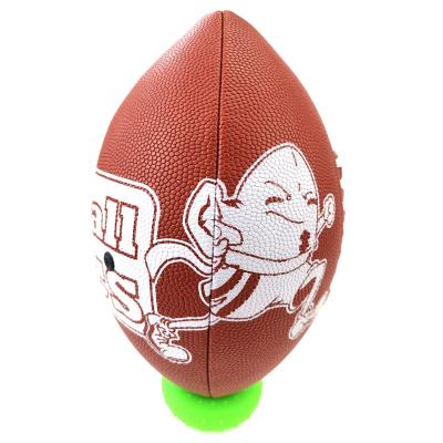 China Indoor free design custom logo and size american football ball pu leather brown american football for training camp for sale