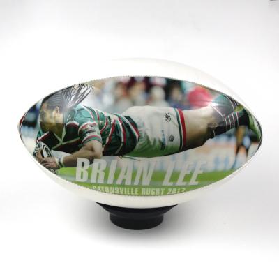 China Indoor Custom Photo Print Forming PU American Football / Rugby Ball for sale