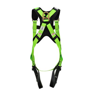 China 100% Polyester Full Polyester Green Webbing Protective Construction Site Safety Belt Anti-Fall Body Work Safety Harness for sale