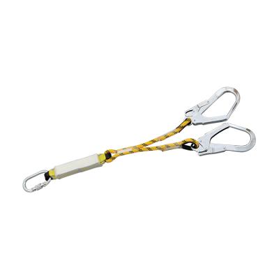 China Construction Situation High Quality CE Standard Double Hook Energy Absorber Safety Harness With Lanyard for sale