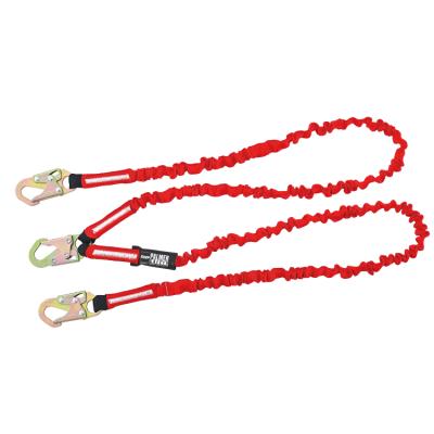 China Adjustable Position Lanyard With Shock Absorber Polyester Y for sale