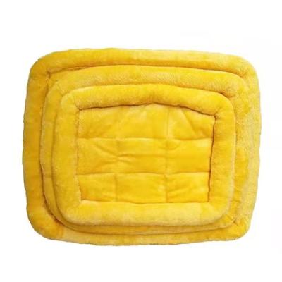 China Rectangle Breathable Plush Pet Bed Mat Cushion Fluffy Washable Plush Bed for Dogs and Cats for sale