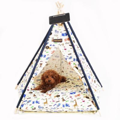 China Removable Cat Dog Tent Washable Pet Cover Canvas Pet Cat Dog Tent for sale