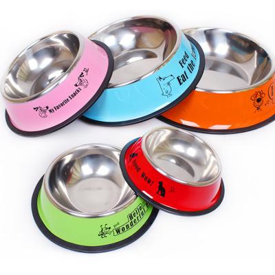 China Factory Direct Sales Stainless Steel Pet Viable Custom Pet Bowl Feeding Bowl for sale