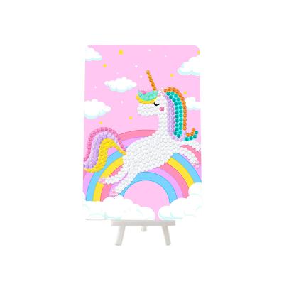 China Cartoon Unicorn Painting Diy Hand-Made Diamond Painting With Bracket For Kids Gift Home Decor for sale